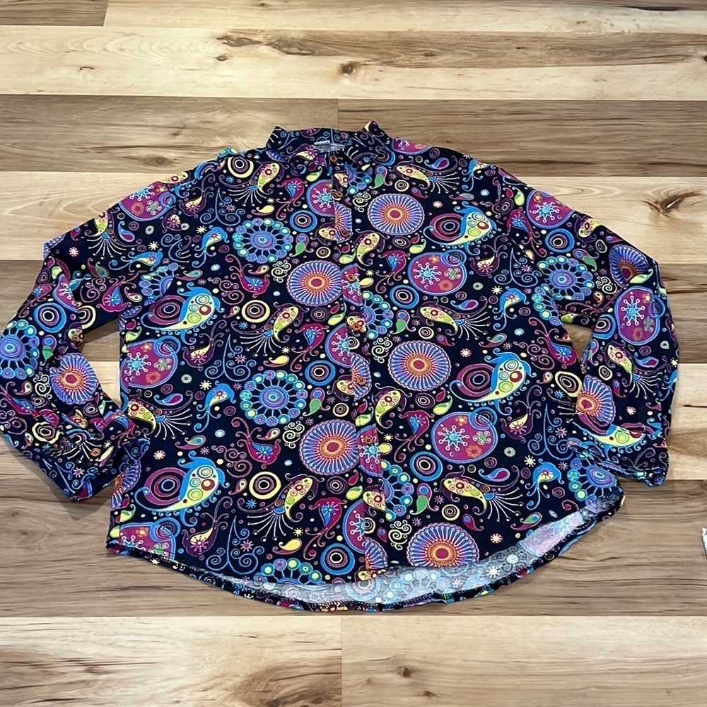 Gorgeous vintage atomic colorful men’s shirt
